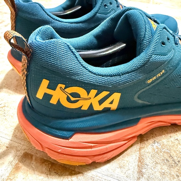 Hoka One One Challenger ATR 6 GTX Womens 11B Trail Running Shoes Blue/Orange - Picture 6 of 11